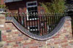 Curved wall top railings